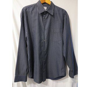 Armani Collection Men L Luxury Cotton Dress Shirt